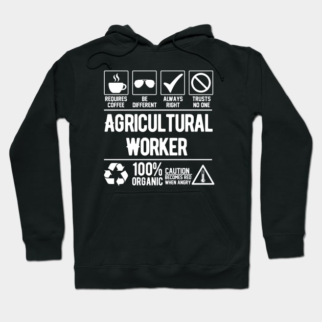 Agricultural worker Hoodie by Graficof